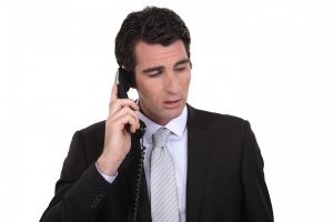 This is a picture of a man having a phone call.